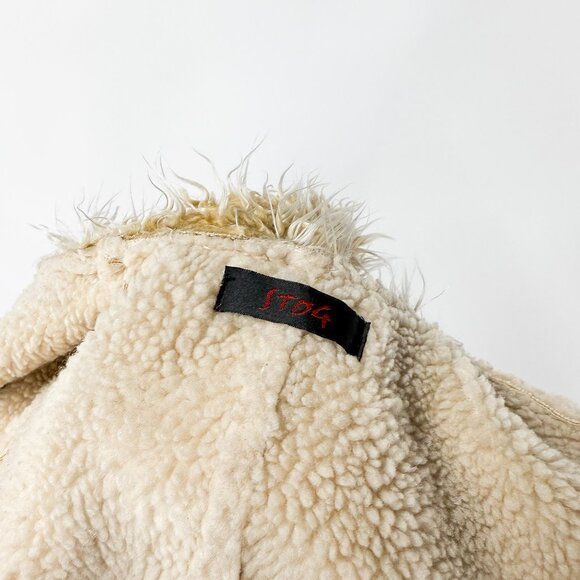 STO4 Women's MONGOLIAN SHERPA FAUX FUR Jacket JAPANESE BRAND - Picture 6 of 8